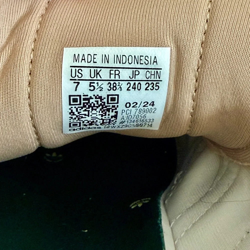 Adidas Gazelle Bold Platform Sneakers – Cream White / Collegiate Green – Size 7 - Picture 16 of 16